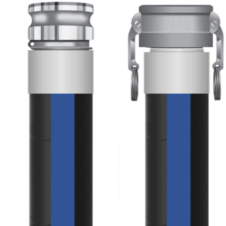 Heavy-Duty Water Discharge Hose for Chiller Applications -  EPDM/SBR Tube - 150 PSI - 2" ID x 2.33" OD - TEXTILE Reinforcement