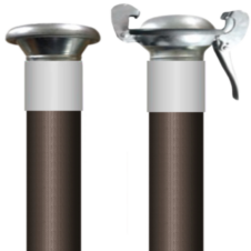 Heavy-Duty Nitrile Water Discharge Hose for Construction and Agriculture - 4" x 50', 150 PSI, Nitrile Tube and Cover, Residual Chemical Resistant